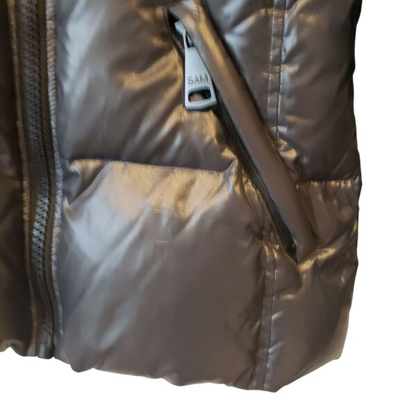SAM. Womens Gray Puffer Jacket Goose Down Winter Coat Revolve Style S Small - Picture 5 of 12